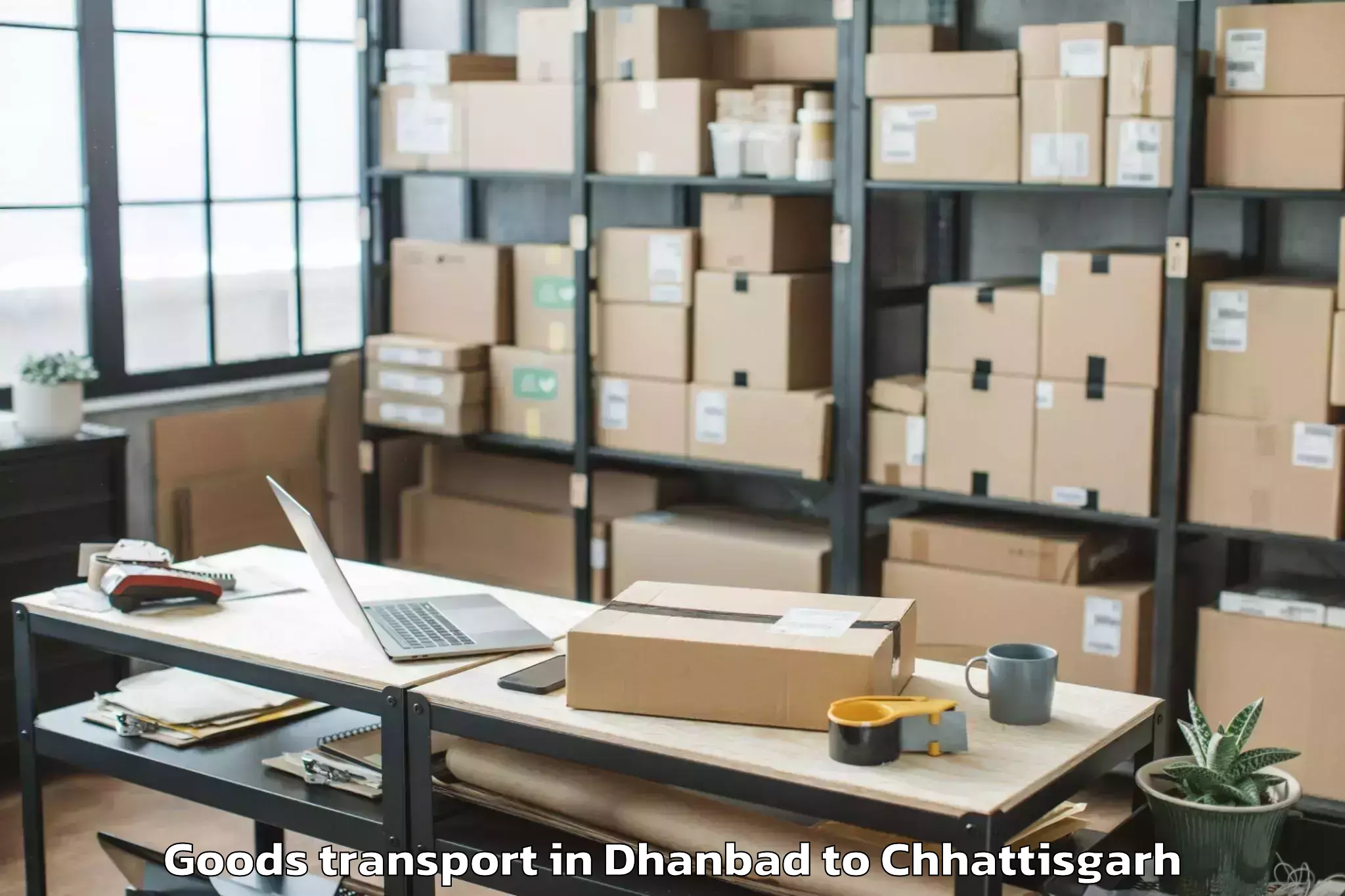 Efficient Dhanbad to Chhindgarh Goods Transport